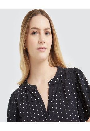 Blusa Para Mujer Manga Corta Color Negro Marca Ostu #40120689