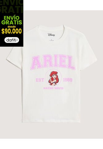 Camiseta  Para Mujer Manga Corta Cuello Redondo Color Crema Marca Ostu #40092741 Ostu