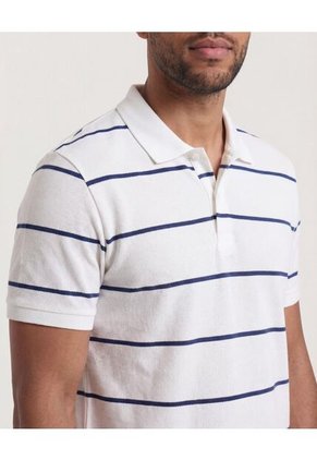 Polo  Para Hombre Cuello Tejido Sin Bolsillo Color Crema Marca Ostu #60110893