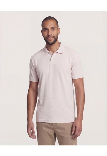 Polo  Para Hombre Cuello Tejido Sin Bolsillo Color Beige Marca Ostu #60110907