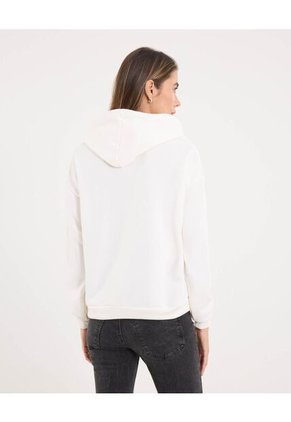 Buzo Para Mujer Hoodie Color Marfil Marca Ostu #40060501