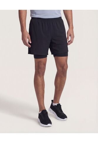 Bermuda  Para Hombre Biker Interno Largo Color Negro Marca Ostu #60100510 Ostu