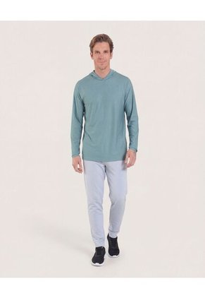 Camiseta  Para Hombre Manga Larga Cuello Redondo Color Verde Marca Ostu #60091940