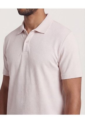 Polo Para Hombre Cuello Tejido Sin Bolsillo Color Beige Marca Ostu #60110907