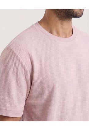 Camiseta Para Hombre Manga Corta Cuello Redondo Color Rosa Marca Ostu #60098217