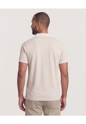 Polo  Para Hombre Cuello Tejido Sin Bolsillo Color Avena Marca Ostu #60110875