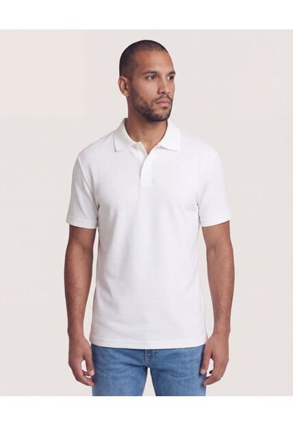 Polo  Para Hombre Cuello Tejido Sin Bolsillo Color Crema Marca Ostu #60110905