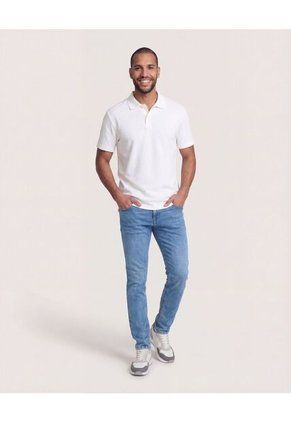 Polo Para Hombre Cuello Tejido Sin Bolsillo Color Crema Marca Ostu #60110905