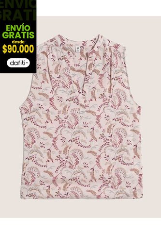 Blusa  Para Mujer Manga Sisa Color Crema Marca Ostu #40121206 Ostu