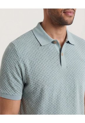 Polo  Para Hombre Cuello Tejido Sin Bolsillo Color Verde Marca Ostu #60110891