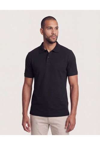 Polo  Para Hombre Cuello Tejido Sin Bolsillo Color Negro Marca Ostu #60110905 Ostu