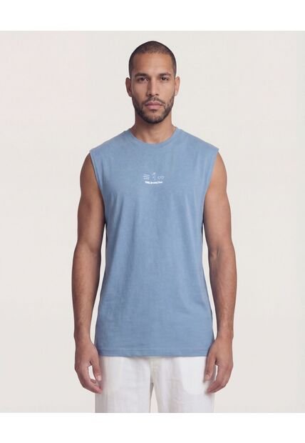 Camiseta  Para Hombre Manga Sisa Cuello Redondo Color Azul Marca Ostu #60098234