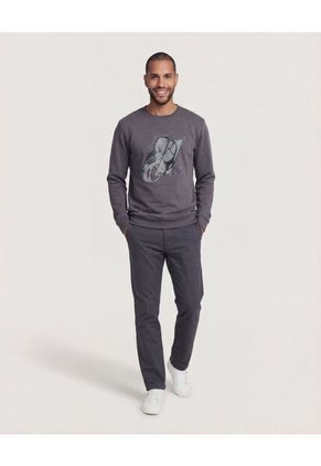 Buzo Para Hombre Cuello Redondo Color Gris Marca Ostu #60060624