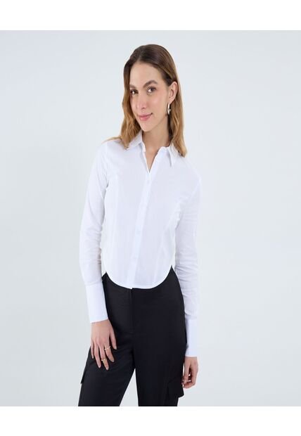 Camisa Para Mujer Manga Larga Color Blanco Marca Ostu #40010309