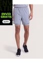 Bermuda Con Biker Interno  Para Hombre Gris Ostu de Ostu