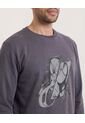 Buzo  Para Hombre Cuello Redondo Color Gris Marca Ostu #60060624 de Ostu