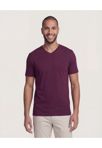 Camiseta  Para Hombre Manga Corta Cuello V Color Morado Marca Ostu #60091683 Ostu