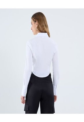 Camisa Para Mujer Manga Larga Color Blanco Marca Ostu #40010309