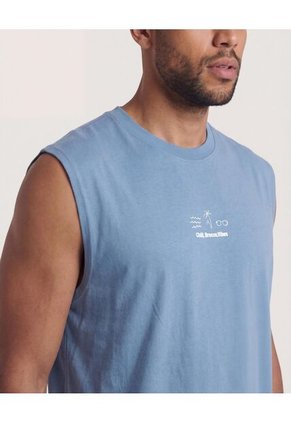 Camiseta Para Hombre Manga Sisa Cuello Redondo Color Azul Marca Ostu #60098234