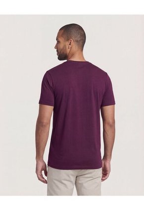 Camiseta  Para Hombre Manga Corta Cuello V Color Morado Marca Ostu #60091683