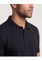 Polo  Para Hombre Cuello Tejido Sin Bolsillo Color Negro Marca Ostu #60110905 de Ostu