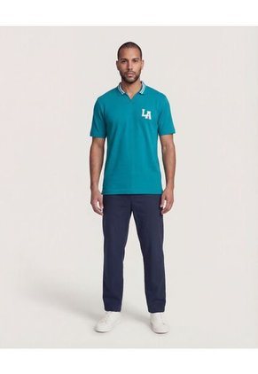 Polo  Para Hombre Cuello Tejido Sin Bolsillo Color Azul Marca Ostu #60110845