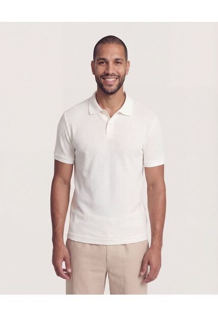 Polo  Para Hombre Cuello Tejido Sin Bolsillo Color Crema Marca Ostu #60110890