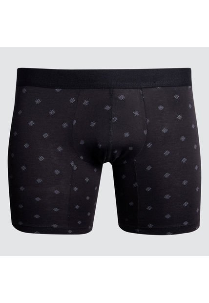 Boxer Para Hombre Filete Medio Algodón Color Negro Marca Ostu #60000415
