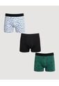 Boxer X3 Infantil Niño Filete Medio Color Negro Marca Ostu #80000106 de Ostu