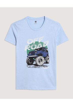 Pijama  Infantil Niño M/C P/C Color Celeste Marca Ostu #80040105