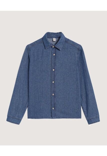 Camisa  Infantil Niño Manga Larga Color Azul Marca Ostu #80010063