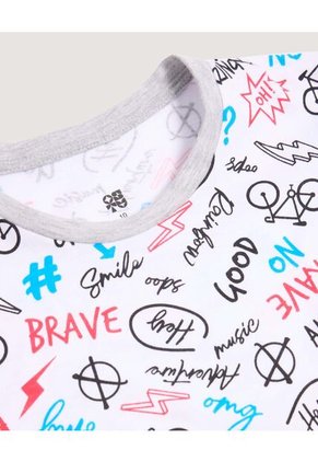 Pijama  Infantil Niño M/C P/L Color Blanco Marca Ostu #80040110