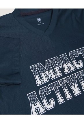 Camiseta  Infantil Niño Manga Corta Cuello V Color Azul Marca Ostu #80090280