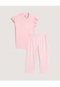 Pijama  Infantil Niña M/C Capri Color Rosa Marca Ostu #90040087 de Ostu
