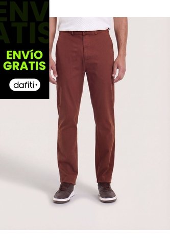 Pantalón Basico Chino  Para Hombre Café Ostu Ostu