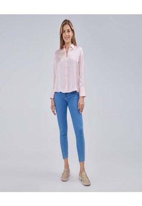 Camisa Para Mujer Manga Larga Color Rosa Marca Ostu #40010224