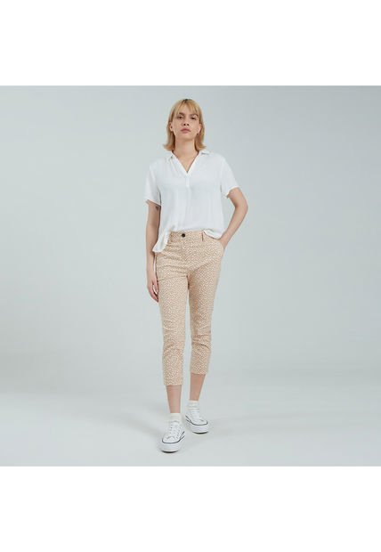 Pantalon Para Mujer Capri Color Café Oscuro Marca Ostu #40070526