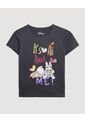 Camiseta  Infantil Niña Manga Corta Cuello Redondo Color Gris Marca Ostu #90090352 de Ostu