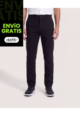 Pantalón Formal Recto  Para Hombre Negro Ostu Ostu