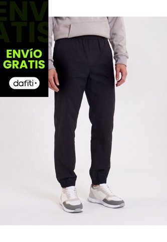 Jogger Texturizado  Para Hombre Negro Ostu Ostu