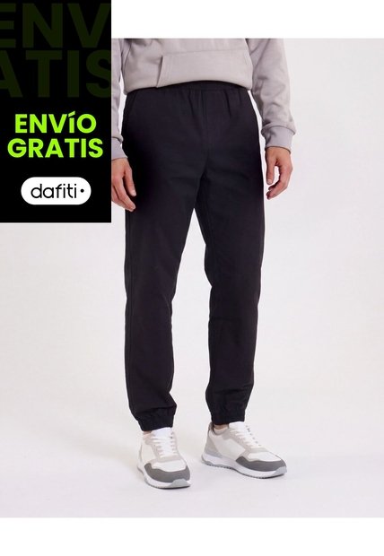 Jogger Texturizado  Para Hombre Negro Ostu