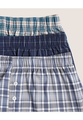 Boxer Para Hombre Bragueta Amplio Color Azul Marca Ostu #60000522