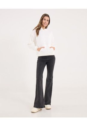 Buzo Para Mujer Hoodie Color Marfil Marca Ostu #40060501