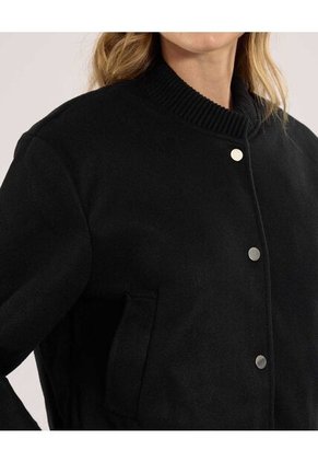 Chaqueta Para Mujer Bomber Color Negro Marca Ostu #40080221