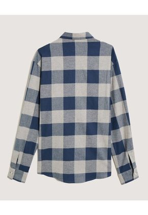 Camisa  Para Hombre Manga Larga Sin Bolsillo Cuello Casual M Color Gris Marca Ostu #60010873