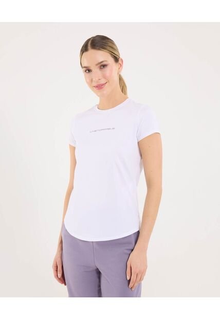 Camiseta Para Mujer Manga Corta Cuello Redondo Color Blanco Marca Ostu #40092519