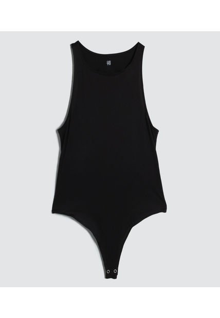 Body Para Mujer Ostu Color Negro Material Poliéster 90% Elastano 10%