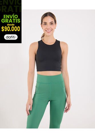 Camiseta Para Mujer Crop Top Color Negro Marca Ostu #40092544 Ostu