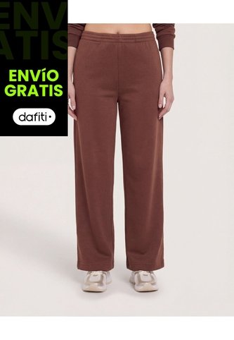 Pantalón Wide Leg  Para Mujer Café Ostu Ostu