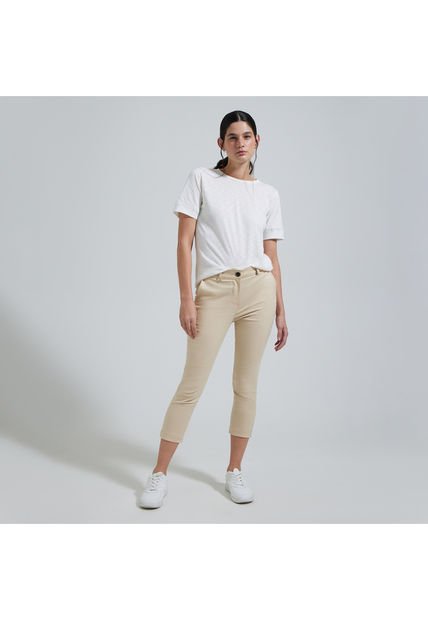 Pantalon Para Mujer Capri Color Camel Marca Ostu #40070524